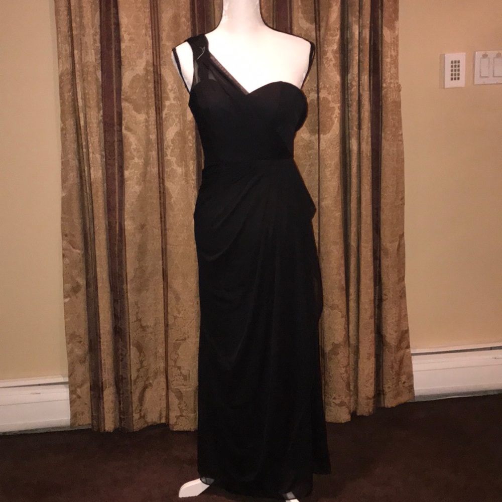XSCAPE Black evening gown off the shoulder
